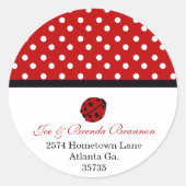 Lady Bug Adres Stickers (Voorkant)