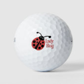 Lady Bug Animal Print Logo Golfballen (Voorkant)