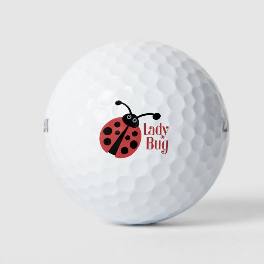 Lady Bug Animal Print Logo Golfballen (Voorkant)