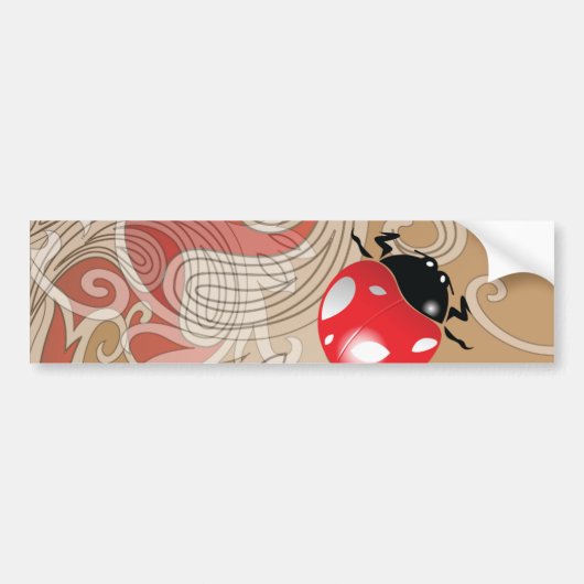 Lady Bug Art Bumpersticker (Voorkant)
