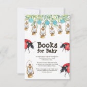 Lady Bug Baby shower Book Request Enclosure Card Kaart (Voorkant)