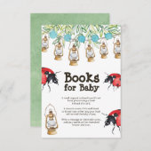 Lady Bug Baby shower Book Request Enclosure Card Kaart (Voorkant / Achterkant)