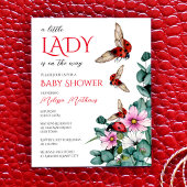 Lady bug baby shower budgetuitnodiging