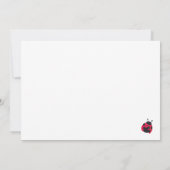 Lady Bug Baby shower Dank u Bedankkaart (Achterkant)