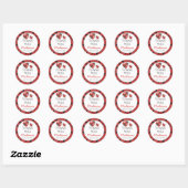 Lady Bug Baby Shower Ronde Sticker (Vel)