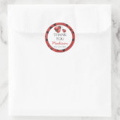 Lady Bug Baby Shower Ronde Sticker (Tas)
