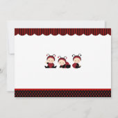 Lady Bug Baby shower Uitnodiging (Achterkant)