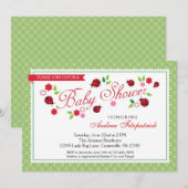 Lady Bug Baby shower Uitnodiging (Voorkant / Achterkant)