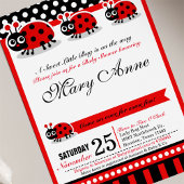 Lady Bug Baby shower Uitnodiging