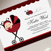 Lady Bug Baby shower Uitnodiging