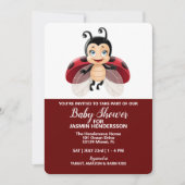Lady Bug - Baby shower, uitnodiging (Voorkant)