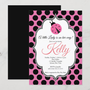 Lady Bug Baby shower Uitnodiging