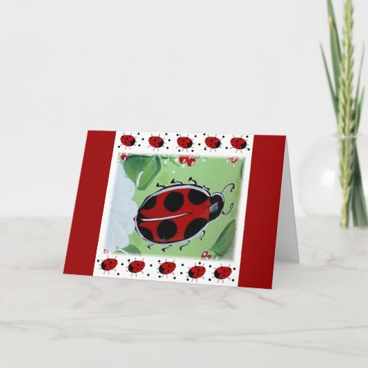 Lady-Bug Bedankkaart (Voorkant)
