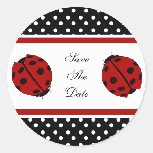 Lady Bug Bewaar de datum Stickers (Voorkant)