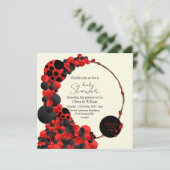Lady Bug-Bird-Baby shower-Theme partijuitnodiging Kaart (Staand voorkant)