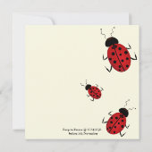 Lady Bug-Bird-Baby shower-Theme partijuitnodiging Kaart (Achterkant)