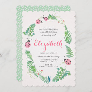 Lady Bug Birthday Uitnodiging