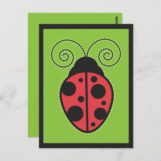 Lady Bug Briefkaart (Voorkant / Achterkant)