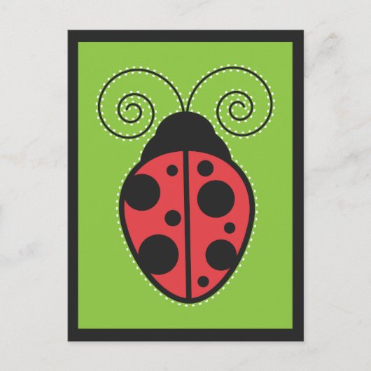 Lady Bug Briefkaart (Voorkant)