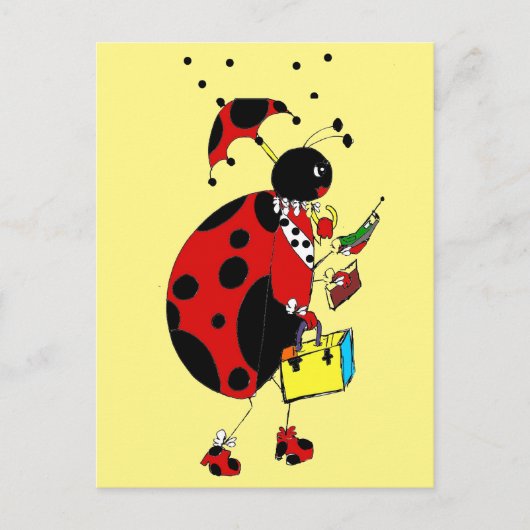 Lady Bug Briefkaart (Voorkant)