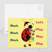 Lady Bug Briefkaart (Voorkant / Achterkant)