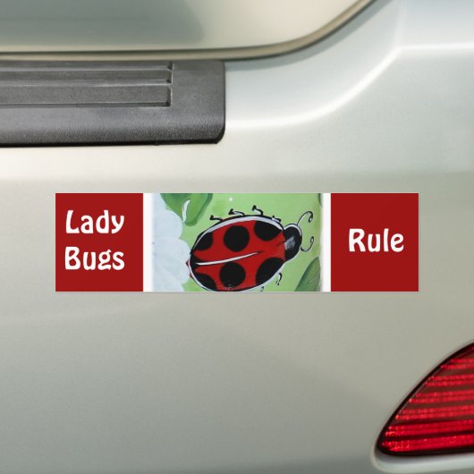 Lady-Bug Bumpersticker (Op auto)