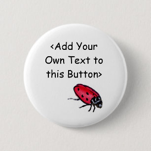 Lady Bug-Button Ronde Button 5,7 Cm