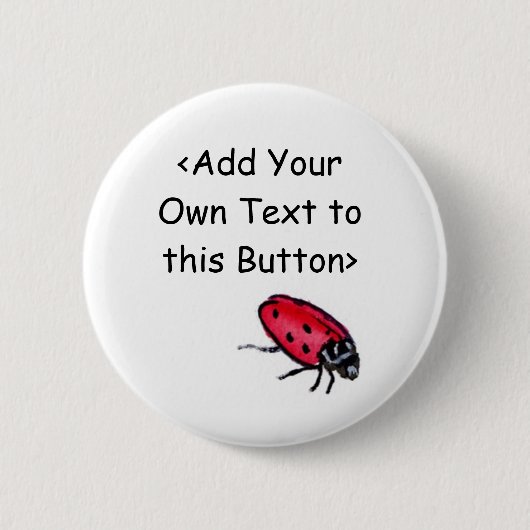 Lady Bug-Button Ronde Button 5,7 Cm (Voorkant)