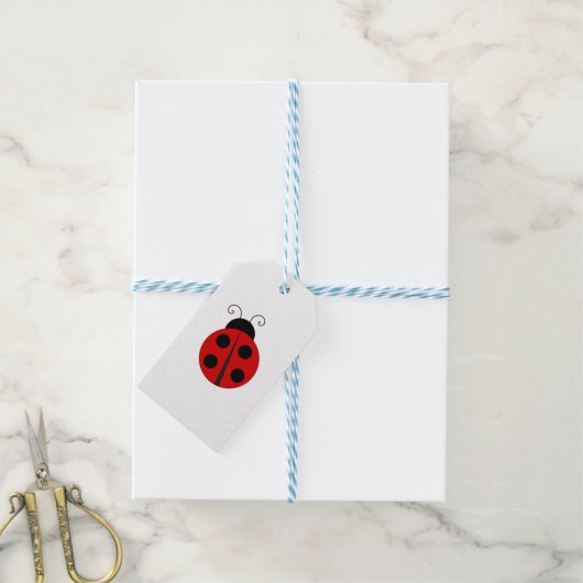 Lady Bug Cadeaulabel (Met Touw)