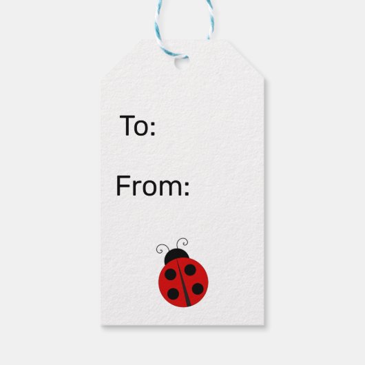 Lady Bug Cadeaulabel (Achterkant)