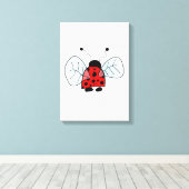 Lady bug canvas afdruk (Insitu (Houten vloer))