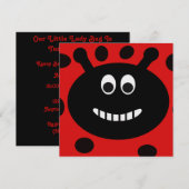 Lady Bug Childrens Birthday Party Kaart (Voorkant / Achterkant)