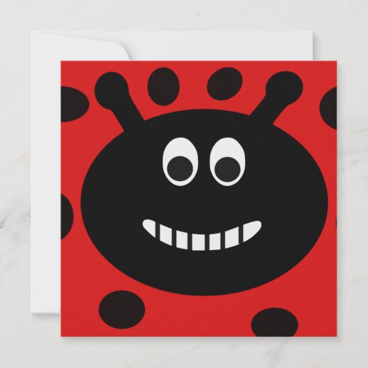 Lady Bug Childrens Birthday Party Kaart (Voorkant)