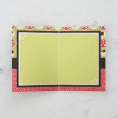 Lady Bug & Cupcake Verjaardag Kaart (Binnen)