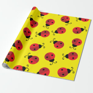 Lady Bug Cute 1st Birthday Party Cadeaupapier