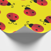 Lady Bug Cute 1st Birthday Party Cadeaupapier (Hoek)