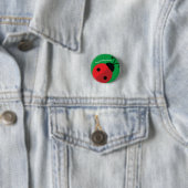 Lady Bug Cute 1st Birthday Party Ronde Button 3,2 Cm (In situ)