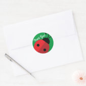 Lady Bug Cute 1st Birthday Party Ronde Sticker (Envelop)