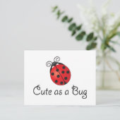 Lady Bug - Cute as a Bug Briefkaart (Staand voorkant)