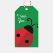Lady Bug Cute Kids Birthday Party Cadeaulabel (Voorkant)