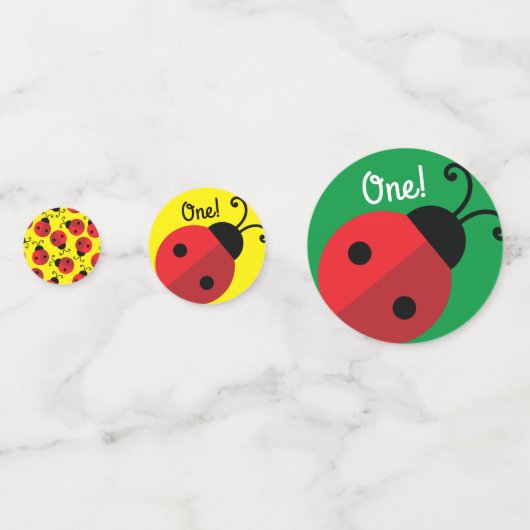 Lady Bug Cute Kids Birthday Party Confetti (Voorkanten)