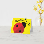 Lady Bug Cute Kids Birthday Party Kaart (Gele Bloem)