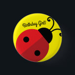 Lady Bug Cute Kids Birthday Party Ronde Button 3,2 Cm<br><div class="desc">Dit schattige en schattige kind vrouwtje beestje 1st verjaardagsthema is perfect voor een kleine beestje die van je houdt! Maakt een geweldig thema voor een lente eerste verjaardagsfeestje!</div>
