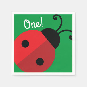 Lady Bug Cute Kids Birthday Party Servet