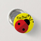 Lady Bug Cute Kind 1e verjaardag Ronde Button 3,2 Cm (Voorkant /achterkant)