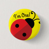 Lady Bug Cute Kind 1e verjaardag Ronde Button 3,2 Cm (Voorkant)