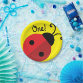 Lady Bug Cute Kind Ladybug Birthday Party Papieren Bordje (Feest)