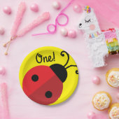 Lady Bug Cute Kind Ladybug Birthday Party Papieren Bordje (Feest)
