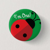 Lady Bug Cute Kind Ladybug Birthday Party Ronde Button 3,2 Cm (Voorkant)