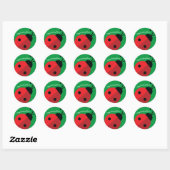 Lady Bug Cute Kind Ladybug Birthday Party Ronde Sticker (Vel)